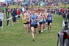 Luke Traynor leads in the Under-20 Men, McCain Inter Counties Cross Country, Cofton Park, Birmingham.